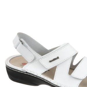 Sandale ortopedice, piele, albe, dama, OrtoMed 3705-P53