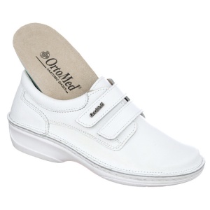 Pantofi ortopedici albi piele dama OrtoMed 3740-P53W