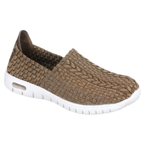 Pantofi sport ortopedici, stretch, PodoWell Vegas maro aurii