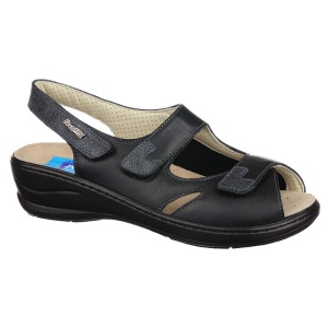 Sandale pentru Hallux Valgus dama piele negre PodoWell Delphine