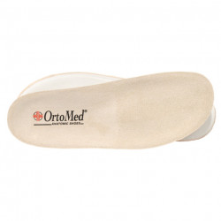 Sandale ortopedice, piele, albe, dama, OrtoMed 3705-P53