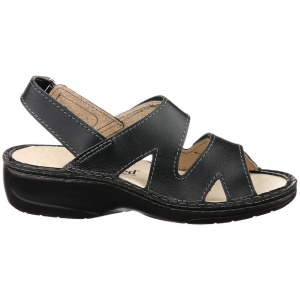 Sandale ortopedice, piele, negre, dama, OrtoMed 3705-P134