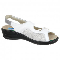 Sandale pentru monturi / Hallux Valgus piele albe dama PodoWell Damas