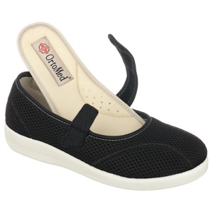 Pantofi de vara ortopedici negri dama OrtoMed 6089-T21-T44