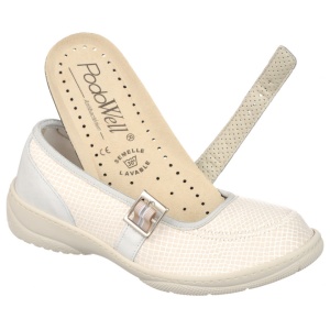 Pantofi ortopedici, material stretch, PodoWell Madona ecru