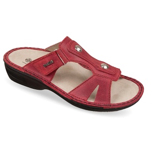 Papuci ortopedici, piele, oranj, dama, Ortomed 3706-P84