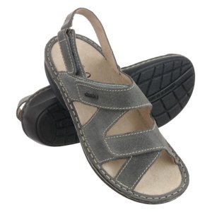 Sandale ortopedice gri piele dama OrtoMed 3705-P65