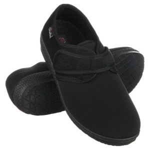 Pantofi ortopedici medicali stretch barbatesti OrtoMed 669-T77 negri