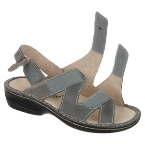Sandale ortopedice gri piele dama OrtoMed 3705-P65