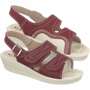 Sandale pentru monturi / Hallux Valgus, bordo, dama, Mjartan 2815-N16