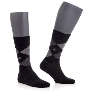Sosete Comfort Silver CSS201 negre cu carouri