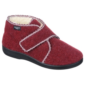 Ghete de casa ortopedice imblanite femei Mjartan 815-T05, bordo