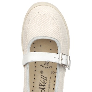 Pantofi ortopedici, material stretch, PodoWell Madona ecru