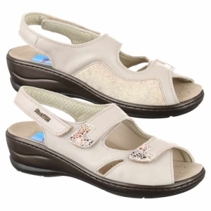 Sandale pentru Hallux Valgus, piele, bej, PodoWell Dina