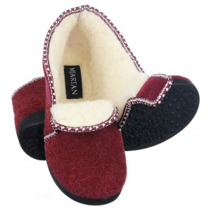 Ghete de casa ortopedice imblanite femei Mjartan 815-T05, bordo