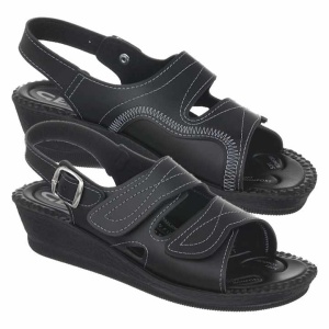 Sandale pentru monturi / Hallux Valgus negre dama Mjartan 2815-P02