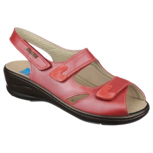 Sandale pentru monturi / Hallux Valgus piele rosii PodoWell Dieppe