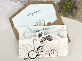 Invitatie de nunta "pe bicicleta" 39629
