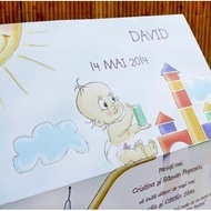 Invitatie de botez cu lego
