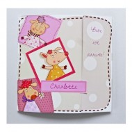 Invitatie de botez roz 15402