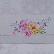 Invitatie de nunta florala tip plic 2209