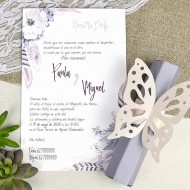 Invitatie de nunta papirus "fluture" 39619