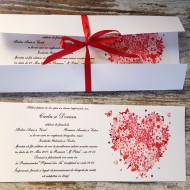 Invitatie Flower Heart