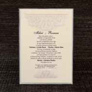 Invitatie de nunta crem cu folie din plastic 20416