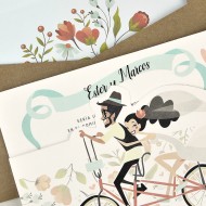 Invitatie de nunta "pe bicicleta" 39629