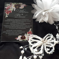 Invitatie de nunta- Plexiglass- Plexi esküvői meghivo