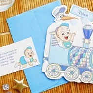 Invitatie de botez albastra