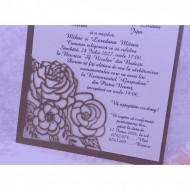 Invitatie de nunta florala crem 2217
