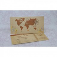 Invitatie de nunta bilet de avion vintage 2230