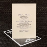 Invitatie de nunta crem cu folie din plastic 20416