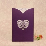 Invitatie de nunta dantelata mov 2205