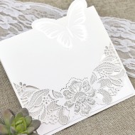 Invitatie de nunta taiere laser cu fluture 39624