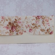 Invitatie de nunta florala crem in forma de plic 2211