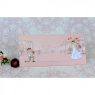 Invitatie de nunta haioasa roz cu miri 2220