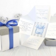 Invitație botez tip cutie 3D- băiat