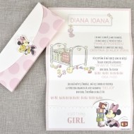 Invitatie de botez Baby Girl Minnie 15718