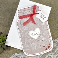 Invitatie de nunta "borcan" 39641