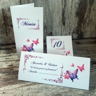 Invitatii NUNTA cu fluturi