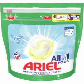 Detergent capsule Ariel All in One PODS Sensitive, 40 spalari