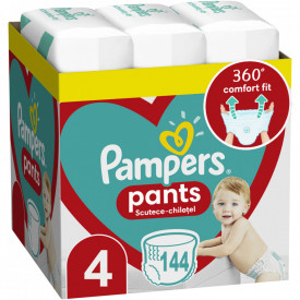 Scutece-chilotel Pampers Pants XXL Box Marimea 4, 9-15 kg, 144 buc (3x48)