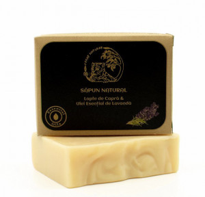 SĂPUN NATURAL Lapte de Capră & Ulei Esențial de Lavandă 100 gr