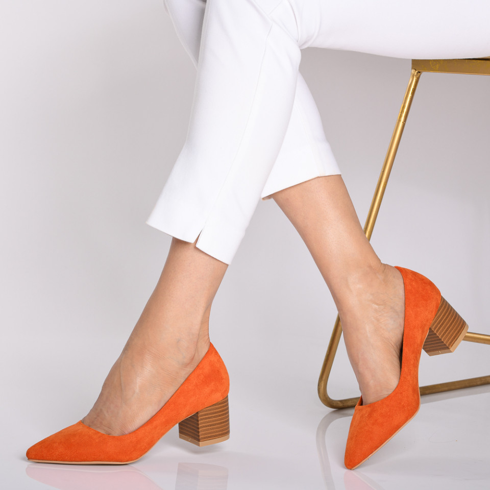 Pantofi Cu Toc Dama Edison Orange- Need 4 Shoes