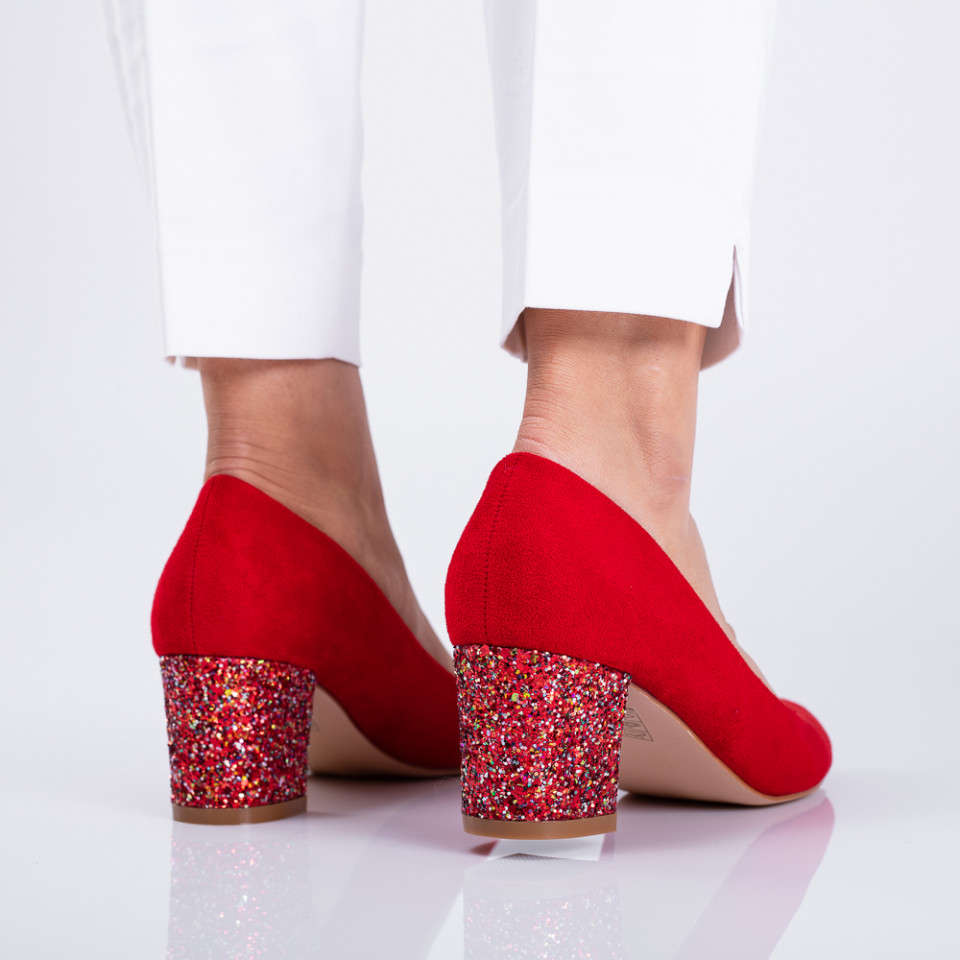 Pantofi Cu Toc Dama Glow Rosii- Need 4 Shoes