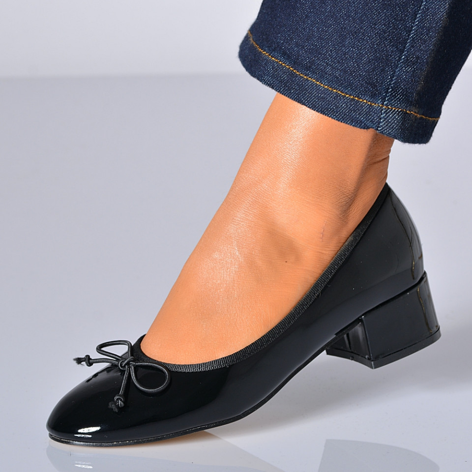 Pantofi Cu Toc Dama Odelina Negri - Need 4 Shoes