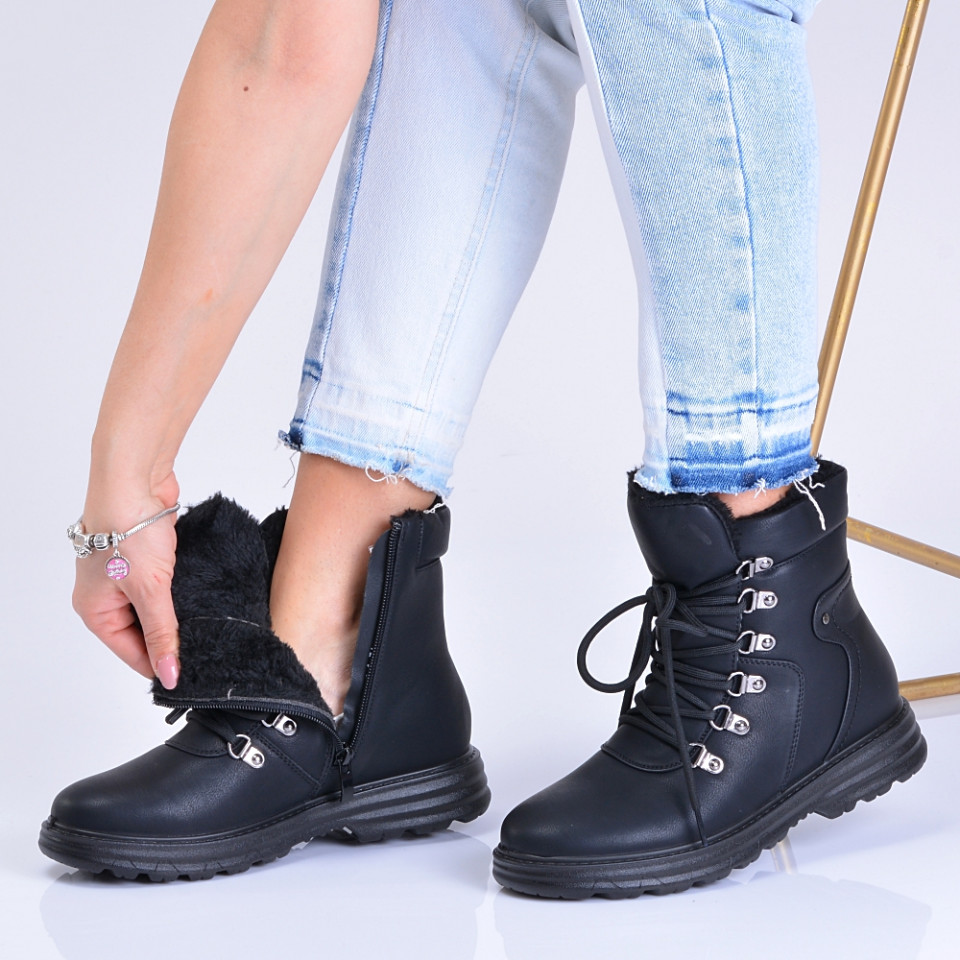 Ghete Dama Imblanite Roman Negre - Need 4 Shoes