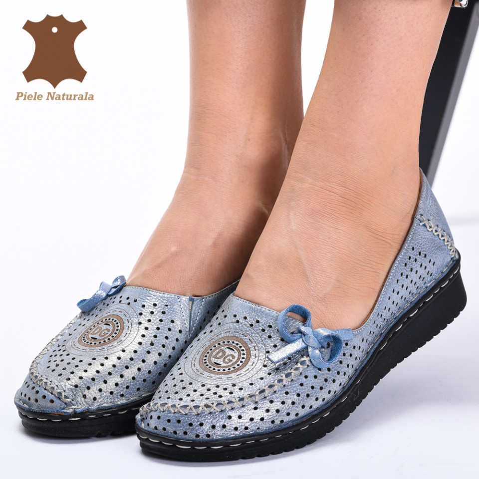 Pantofi Dama Piele Naturala Surya Albastri- Need 4 Shoes